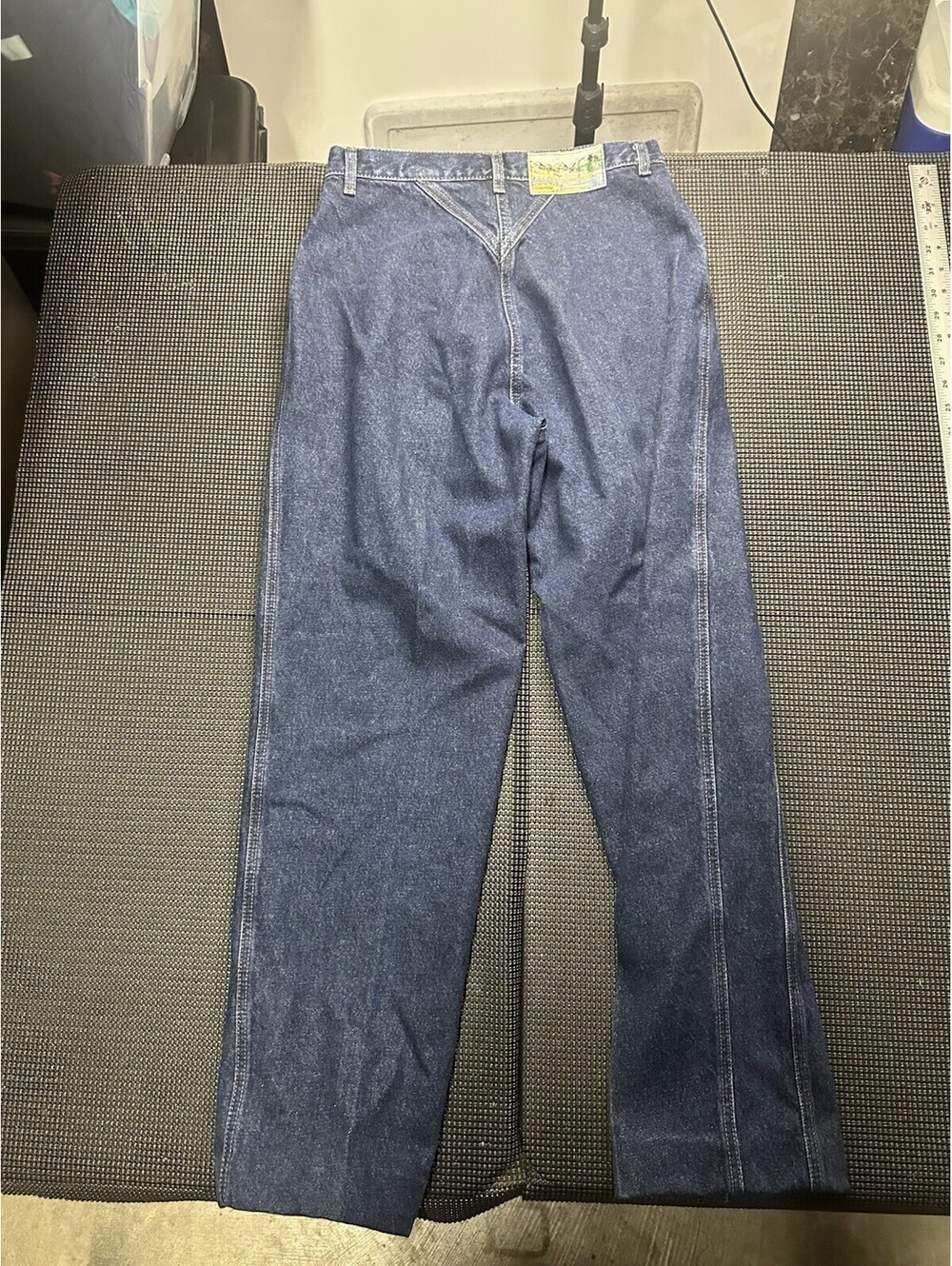 VTG Rockies Jeans USA Dark Wash Western High Rise No Back Pocket Denim - Picture 8 of 14